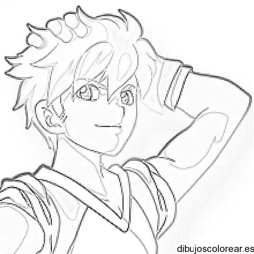 Dibujo de un chico anime