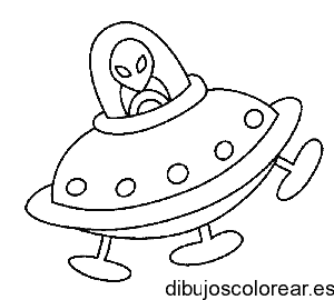 Dibujo de un interesante platillo volador