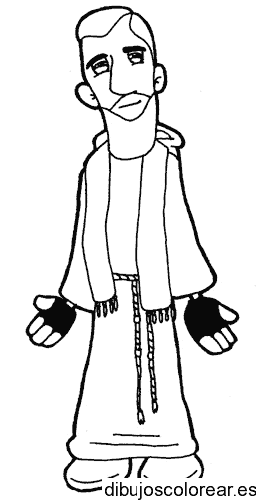 Dibujo de un fraile