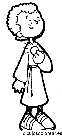 Dibujo de un joven fraile