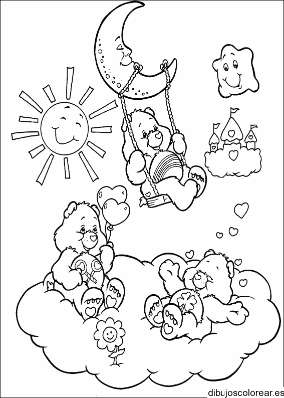 Dibujo de osos cariñosos jugando