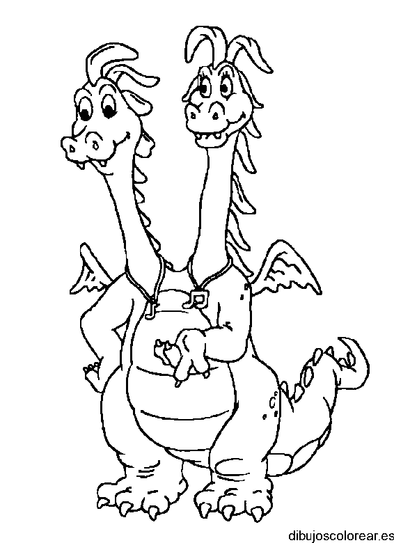 Dibujo de un curioso dinosaurio