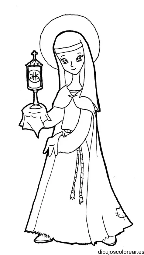 Dibujo de una joven novicia
