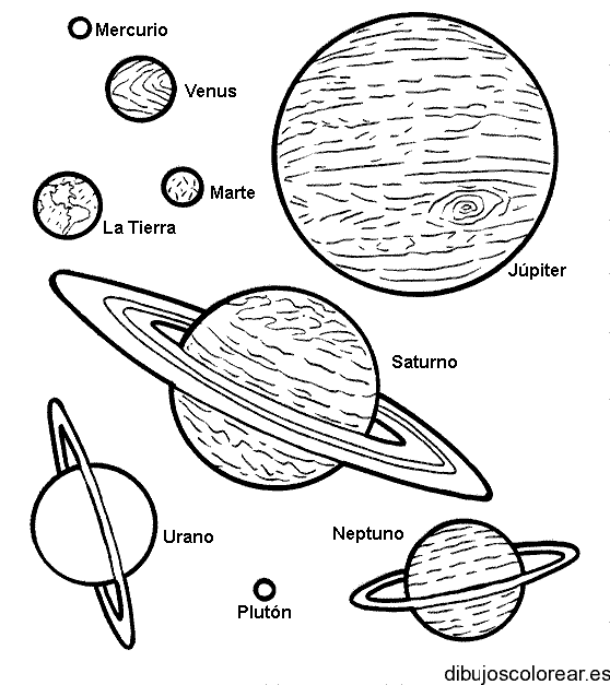 Dibujo de los planetas del sistema solar