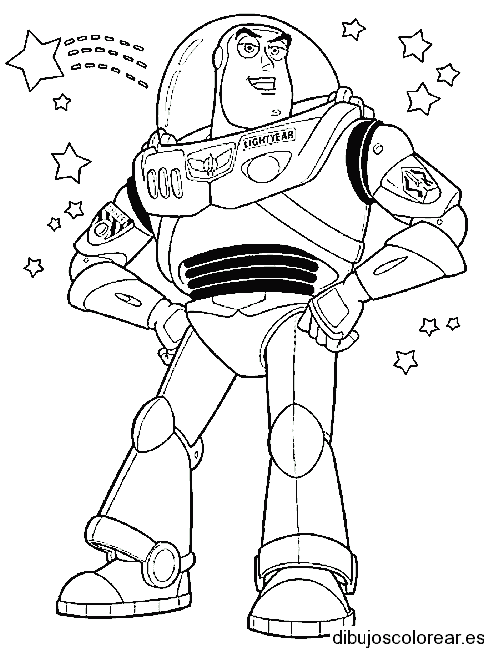 Dibujo de Buzz Lightyear de pie