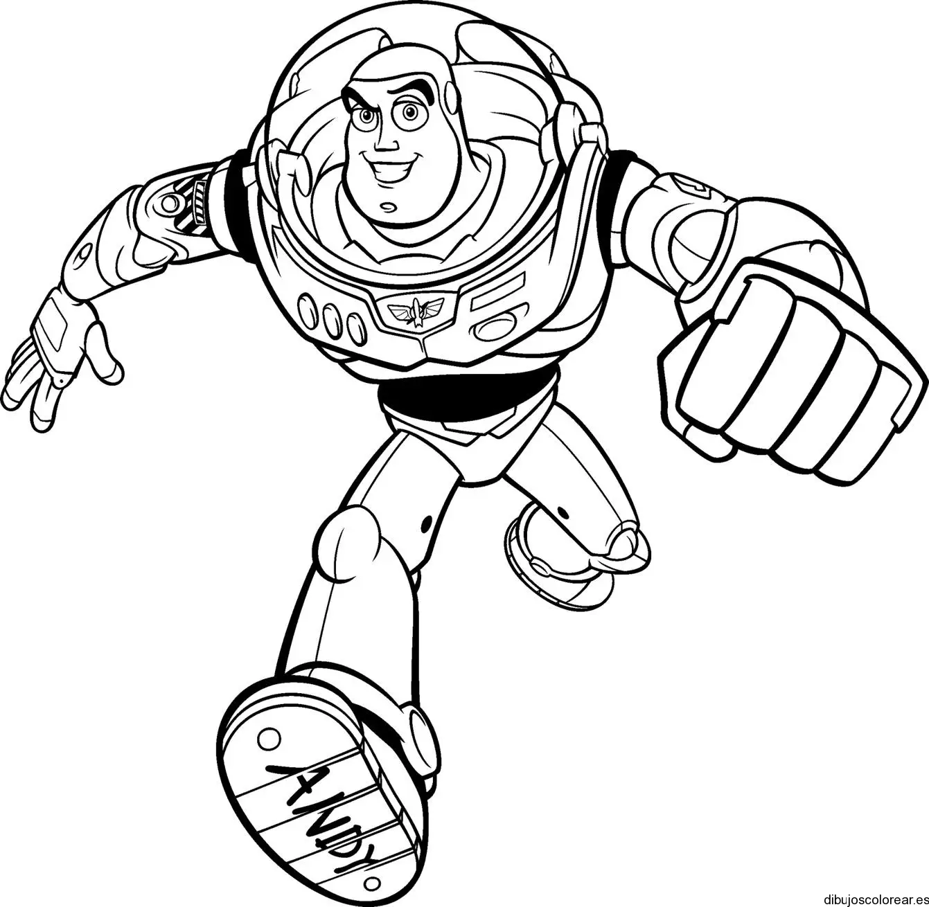 Dibujo de Buzz corriendo