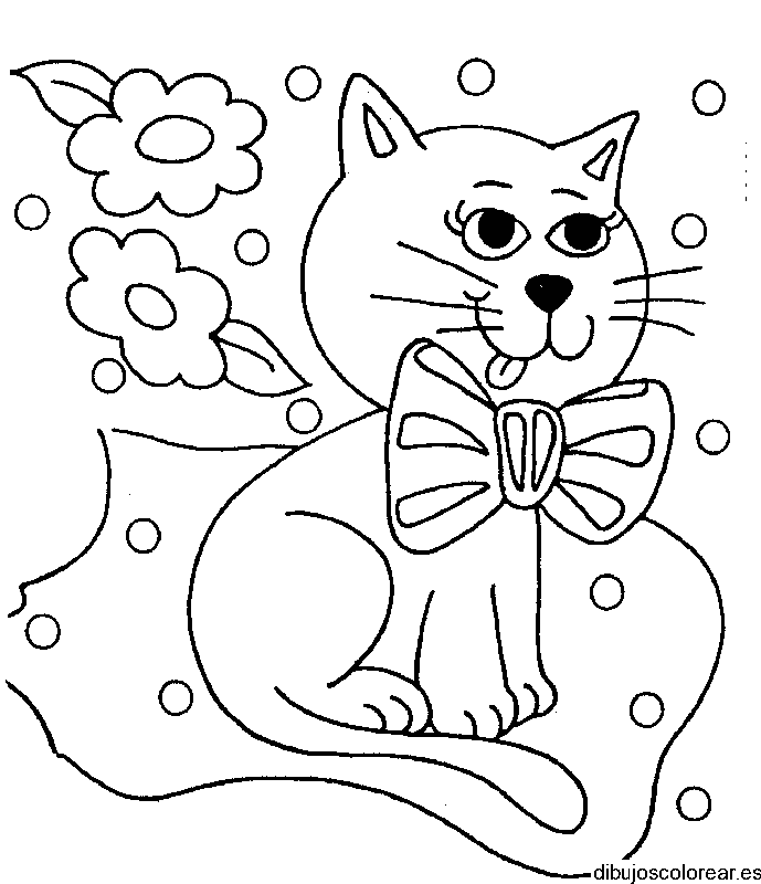 Dibujo de un gato sobre una alfombra