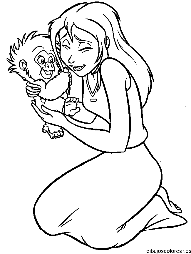 Dibujo de Jane y el mono