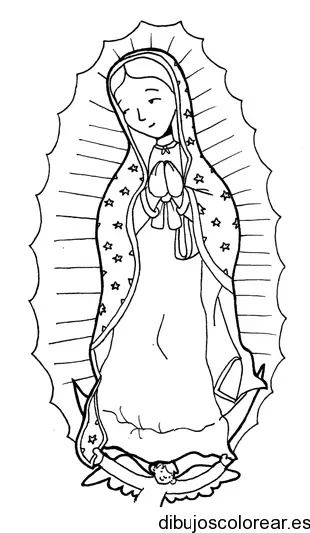 Dibujo de la Virgen de Guadalupe