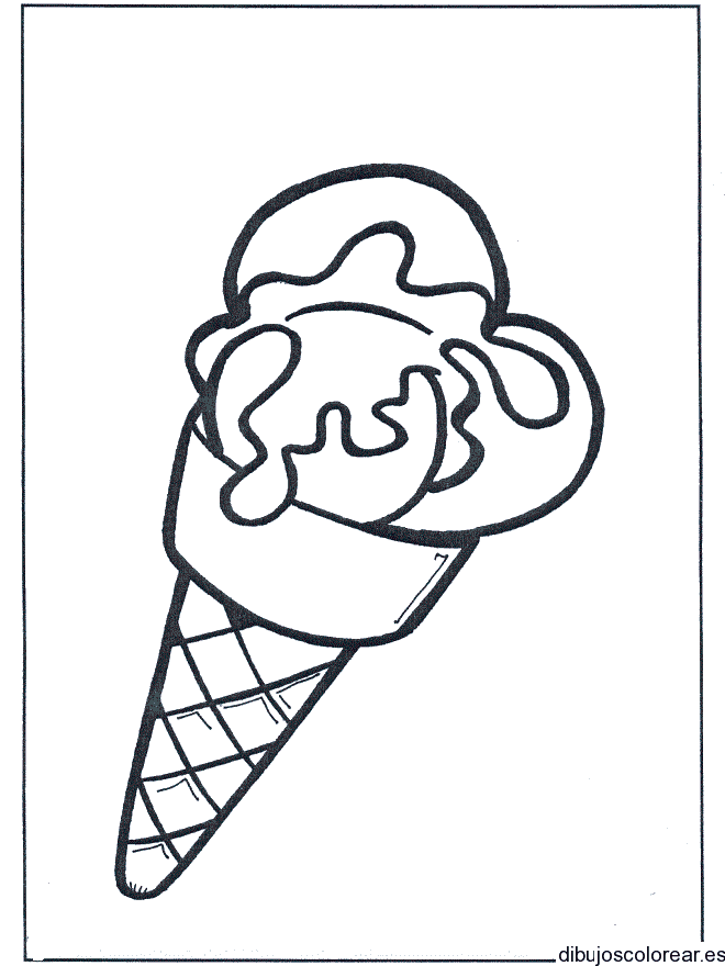 Dibujo de un helado de cono