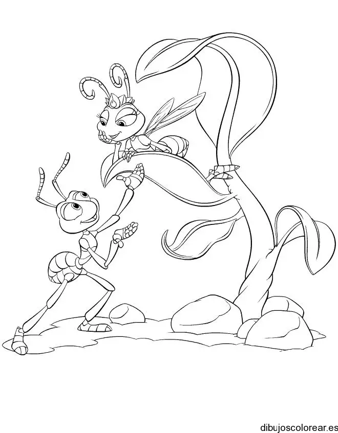 Dibujo de dos hormigas