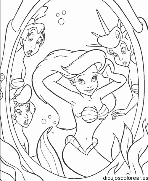 Dibujo de Ariel frente al espejo