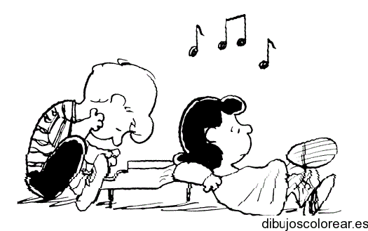 Dibujo de Lucy y Charlie Brown