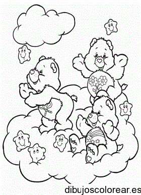 Dibujos de osos cariñosos con estrellas