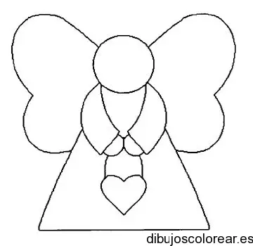 Dibujo de un ángel con un corazón