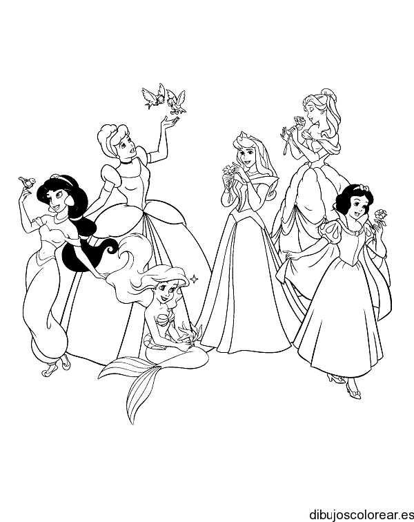 Dibujo de las princesas