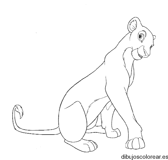 Dibujo de Nala sentada