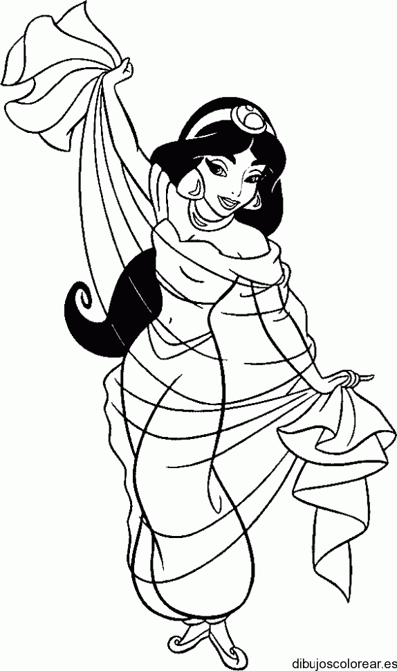 Dibujo de Jasmine danzando