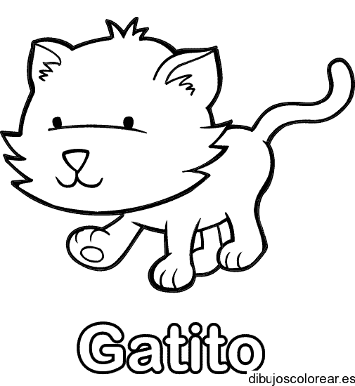Dibujo de un gatito caminando