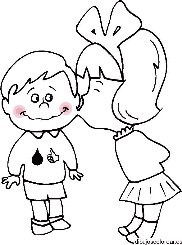 Dibujo de un beso cariñoso 