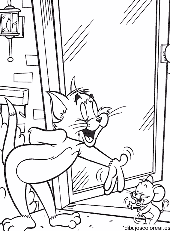 Dibujo de Tom y Jerry llegan a casa