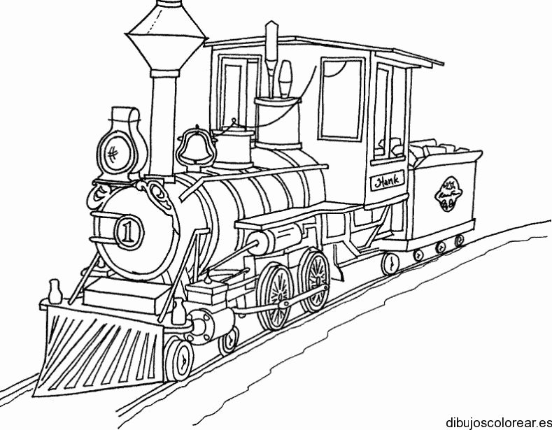 Dibujo de una antigua locomotora