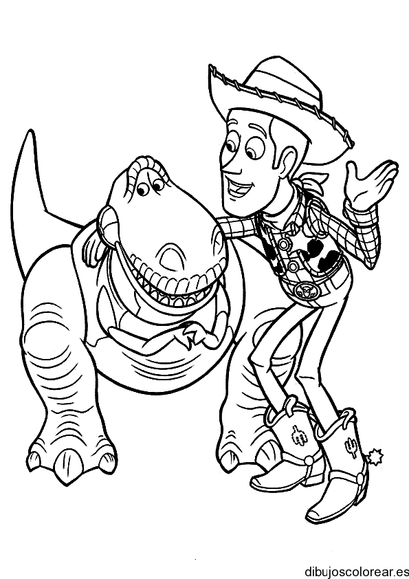 Dibujo de Woody y Rex