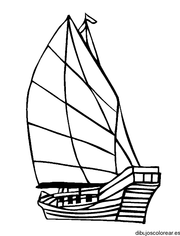 Dibujo de un bello barco de vela