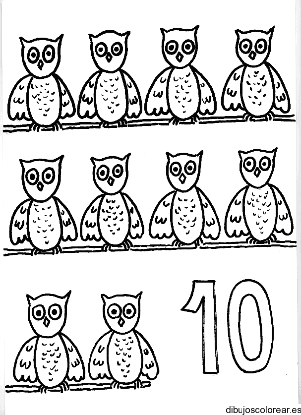 Dibujo del número 10