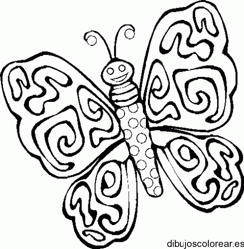 Dibujo de una alegre mariposa