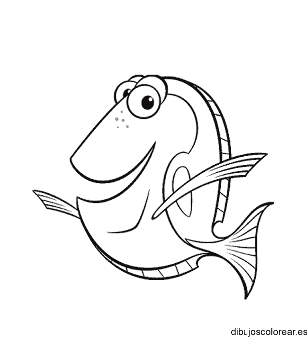 Dibujo de un simpático pez