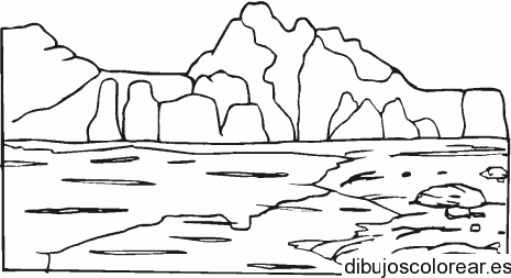 Dibujo de un paisaje de rocas