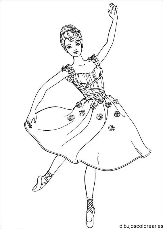 Dibujo de Barbie bailarina de ballet