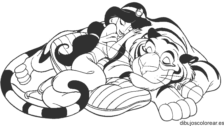 Dibujo de Jasmine y Rajah