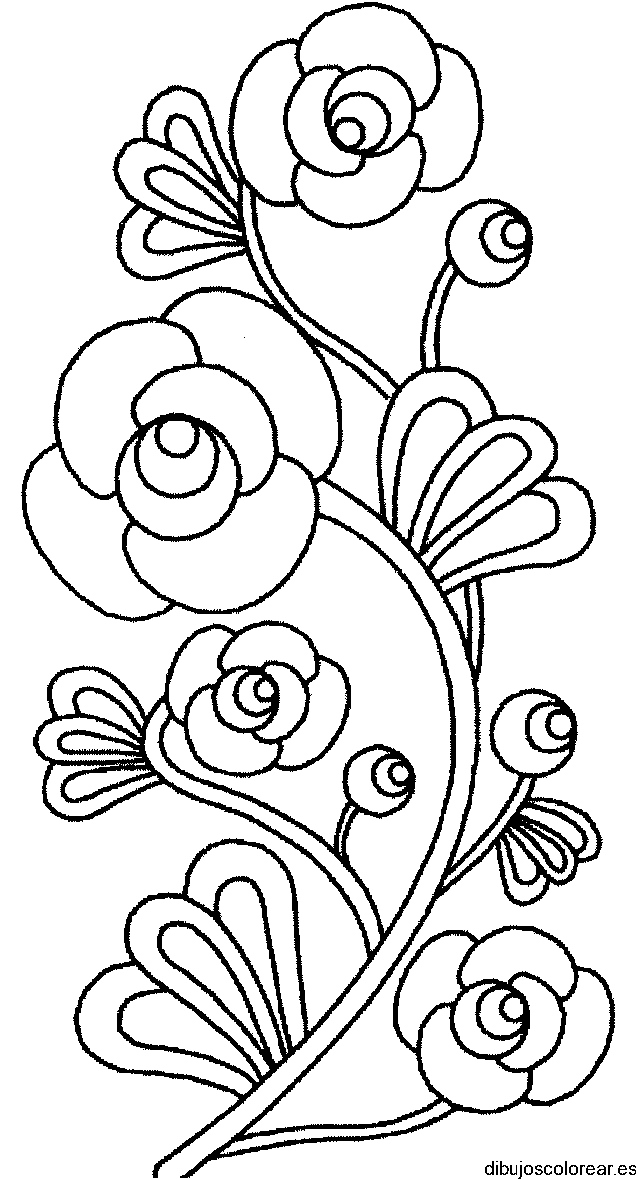 Dibujo de un ramillete de flores