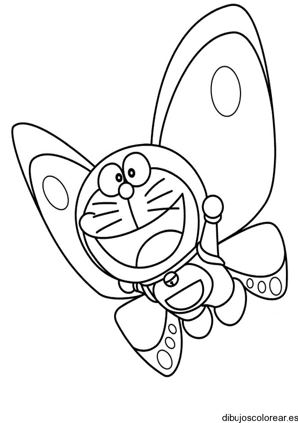 Dibujo de un gato volando