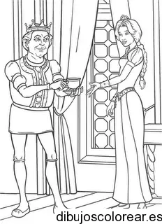 Dibujo de Fiona con su padre