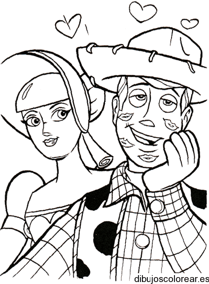 Dibujo de Woody enamorado
