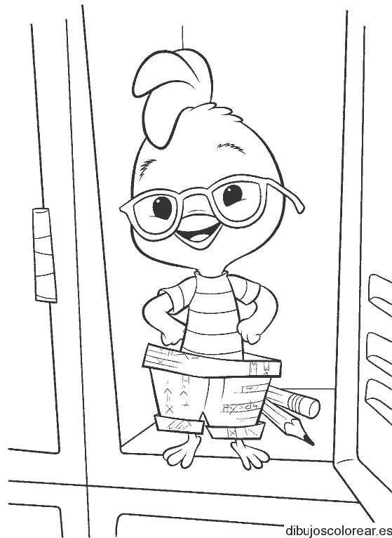 Dibujo de pollito sonriendo