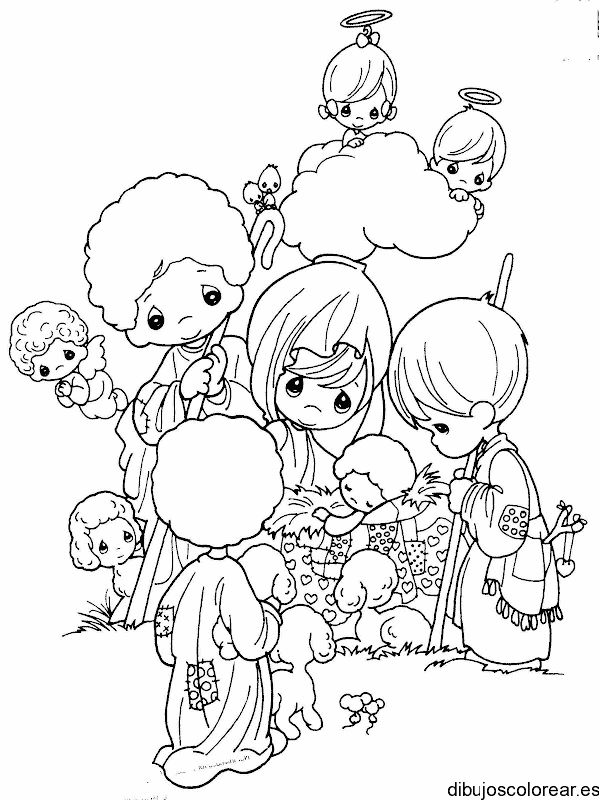 Dibujo de una escena de navidad