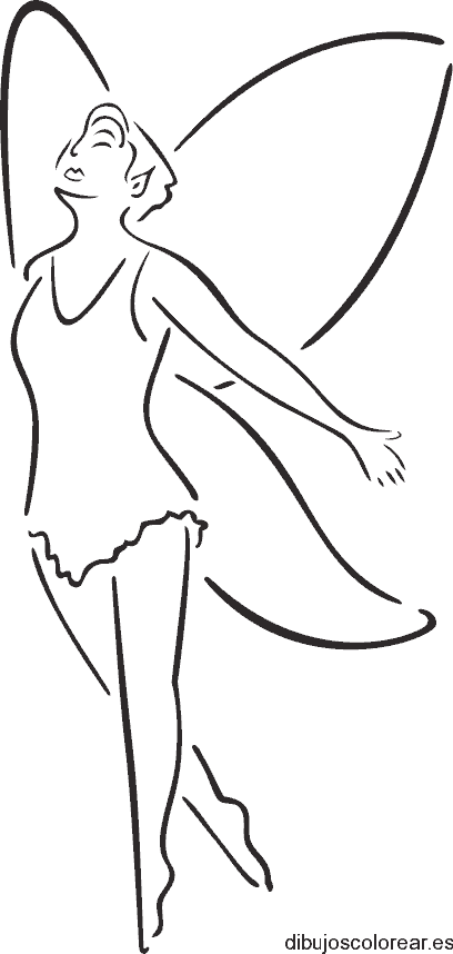 Dibujo de una hada bailando