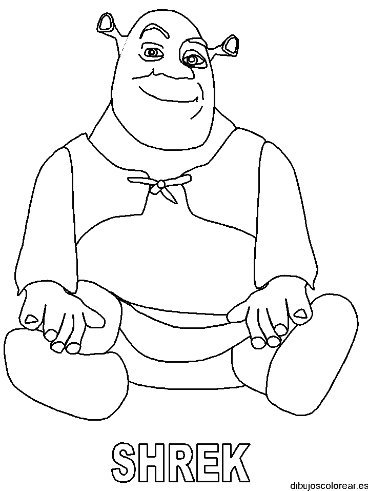 Dibujo de Shrek sentado