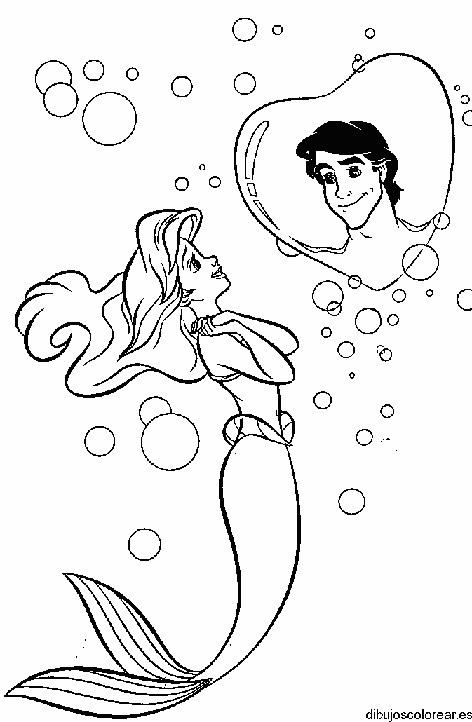 Dibujo de Ariel y su amado 