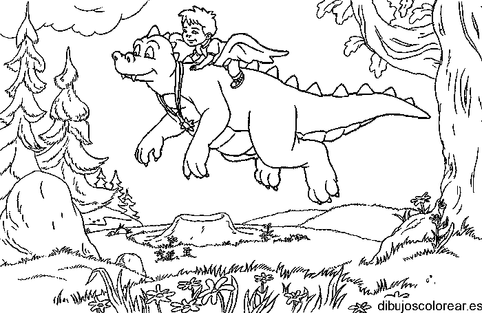 Niño y un dragón