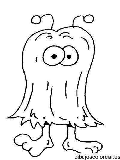 Dibujo de un monstruo asustado
