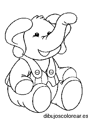 Dibujo de un elefante bebé