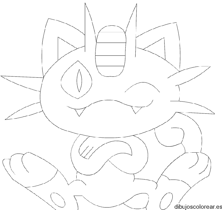 Dibujo de un gato pokemon 