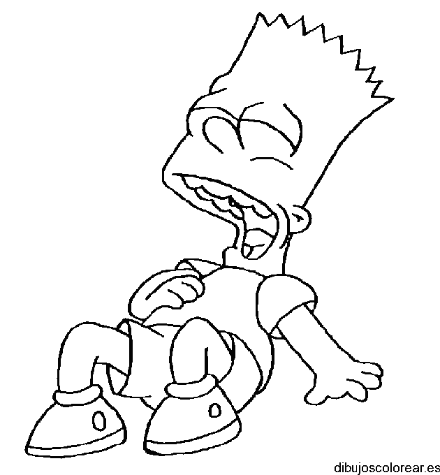 Dibujo de Bart Simpson llorando