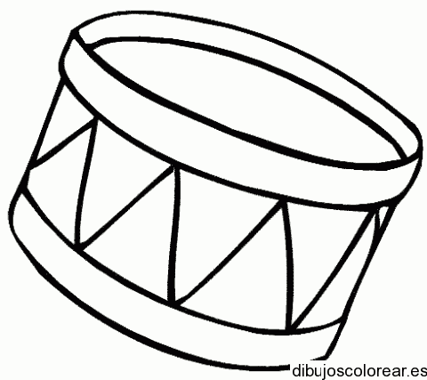 Dibujo de un pequeño tambor para niños