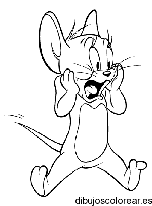 Dibujo de Jerry asustado